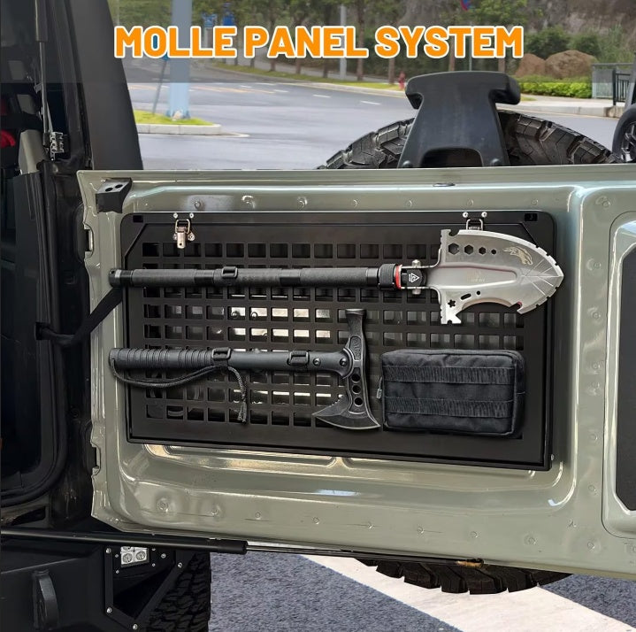 Tailgate Table Rear Foldable Cargo Shelf Aluminum Alloy Storage Shelf MOLLE Panel For Ford Bronco